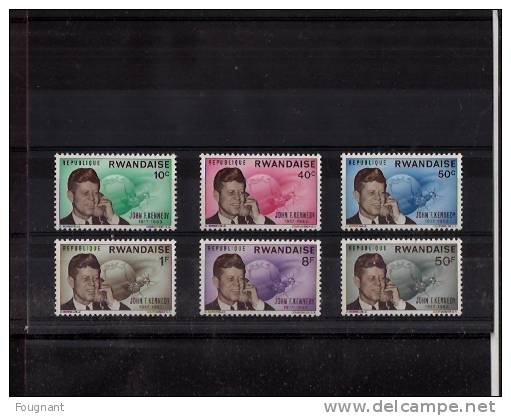 RWANDA:république:1965:N° 122/7 NSC.Anniversaire De La Mort Du Président Kennedy. - Kennedy (John F.)