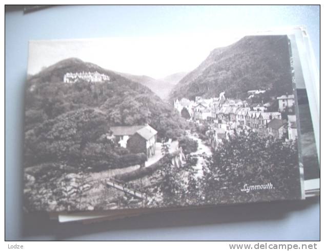 Unitid Kingdom England Engeland Lynmouth Panorama Village And Mountains Old - Lynmouth & Lynton