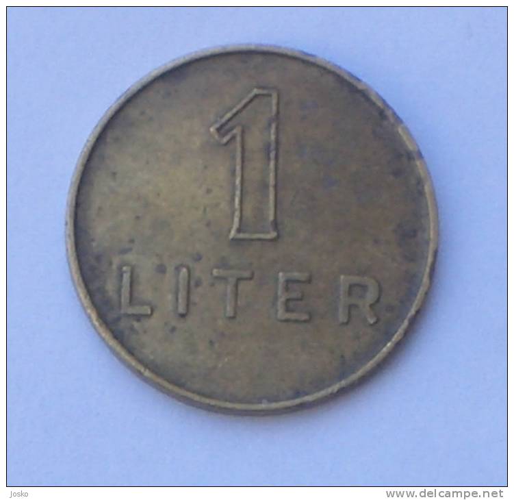 CHEMIEFASER LENZING - 1. Liter  ( Austria Token ) * Osterreich Jeton Tokens Gettone Gettones - Professionals / Firms