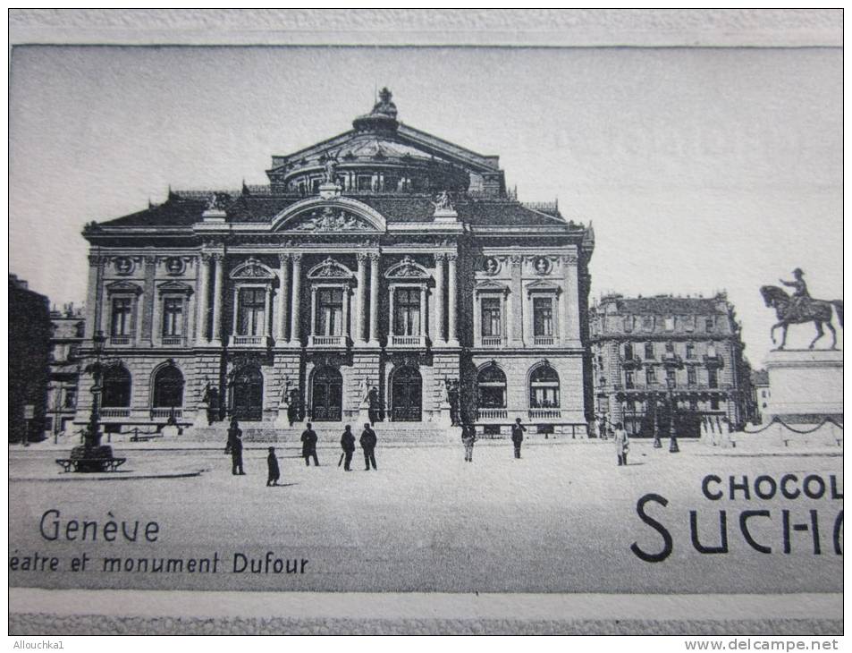 Genève Théâtre Et Monument Dufour En Suisse -Chocolat Suchard Neuchâtel Suisse&mdash; Chromo Image&mdash; - Suchard