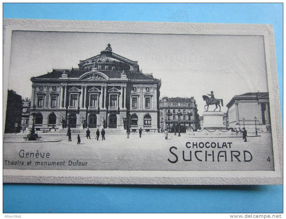 Genève Théâtre Et Monument Dufour En Suisse -Chocolat Suchard Neuchâtel Suisse&mdash; Chromo Image&mdash; - Suchard