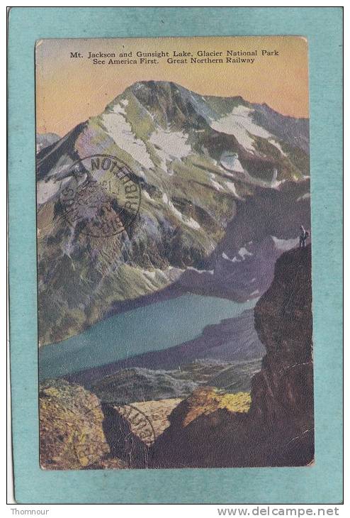 Mt. Jackson And  Gunsight  Lake , Glacier National Park  -  1914  - - Autres & Non Classés