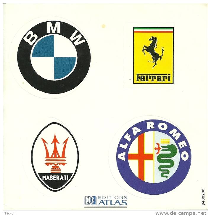 Auto-collant Zelfklever Sticker Editions Atlas / BMW Honda Norton Triumph Ferrari Maserati Alfa Romeo / Auto Car Moto - Autres & Non Classés