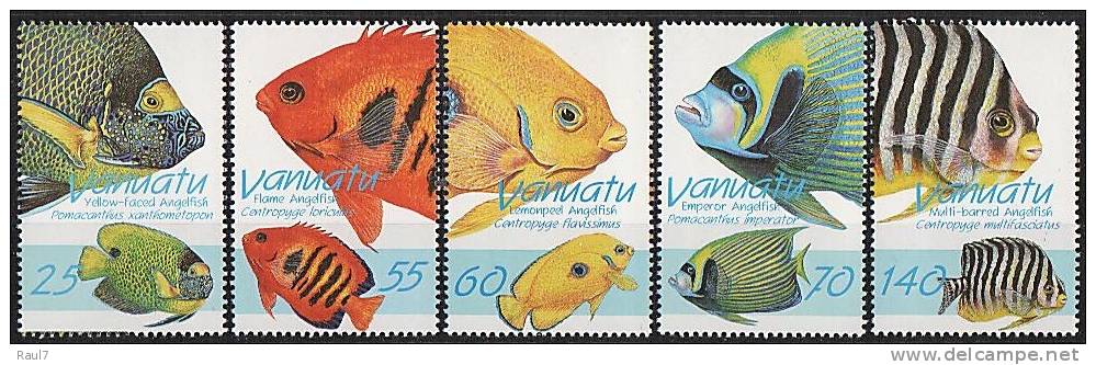 VANUATU // 1997 Faune, Poissons Anges // 5v NEUFS *** (MNH SET) - Vanuatu (1980-...)