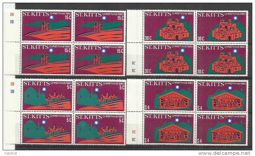 ST. KITTS 1980 CHRISTMAS - NATALE - NOEL - WEIHNACHTEN - NATIVIDAD - NATAL MNH NUMBER !!! - St.Kitts-et-Nevis ( 1983-...)