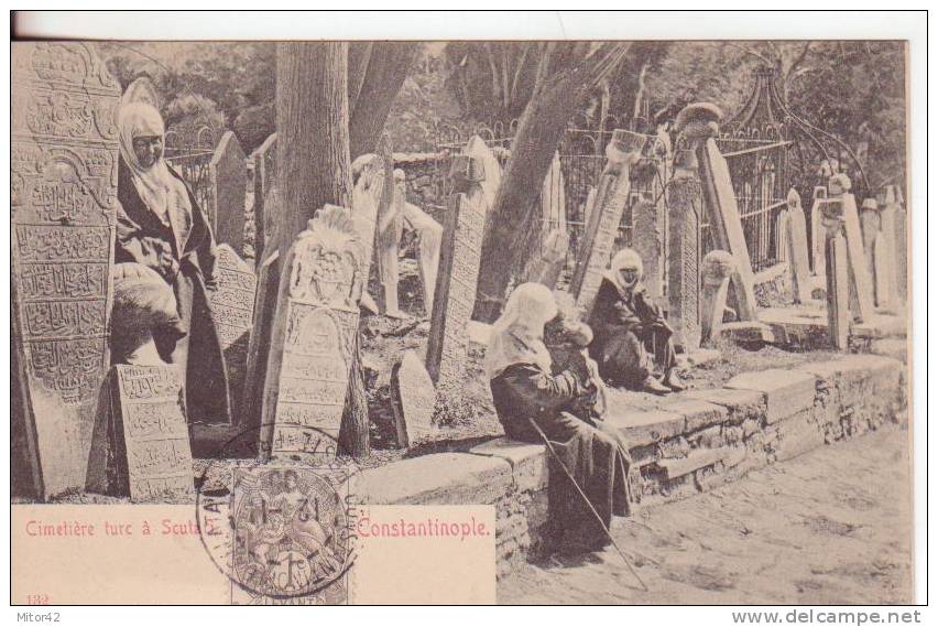 37-Turchia-Turkey-Turquie-Turkiye-Scutari-1905-Cimitero Turco, Cimetier, Cemetery Turc - Turchia