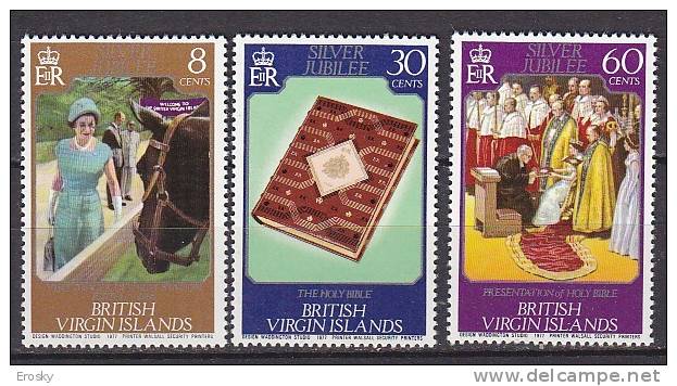 P4109 - BRITISH COLONIES VIRGIN ISLANDS Yv N°315/17 ** SILVER JUBILEE - Britse Maagdeneilanden