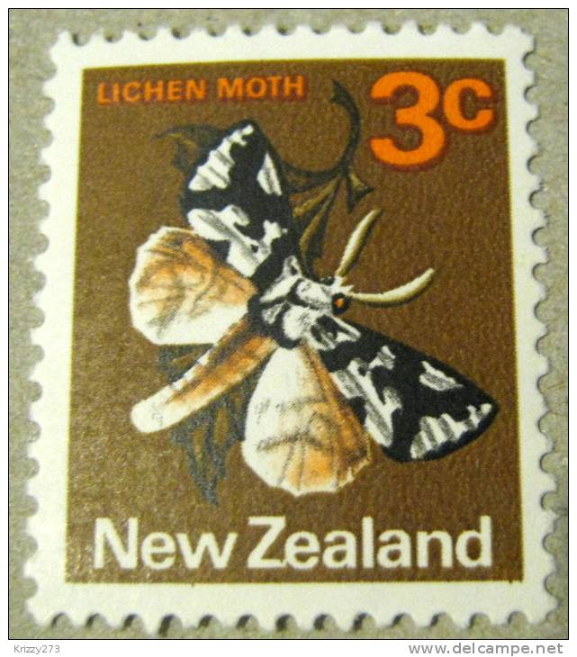 New Zealand 1970 Lichen Moth 3c - Mint - Other & Unclassified