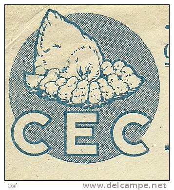 339+341 Op Brief Met Stempel BRUXELLES Met Ilustratie "Comptoir Des Eleveurs Et Des Chatelains" (Kippen / Poulet) - 1932 Cérès Et Mercure