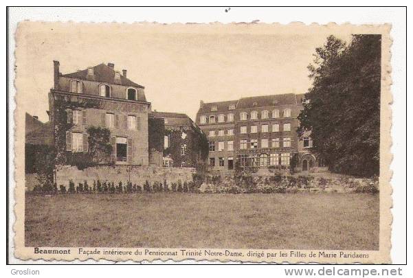 BEAUMONT FACADE INTERIEURE DU PENSIONNAT TRINITE NOTRE DAME DIRIGE PAR LES FILLES DE MARIE PARIDAENS  1939 - Beaumont