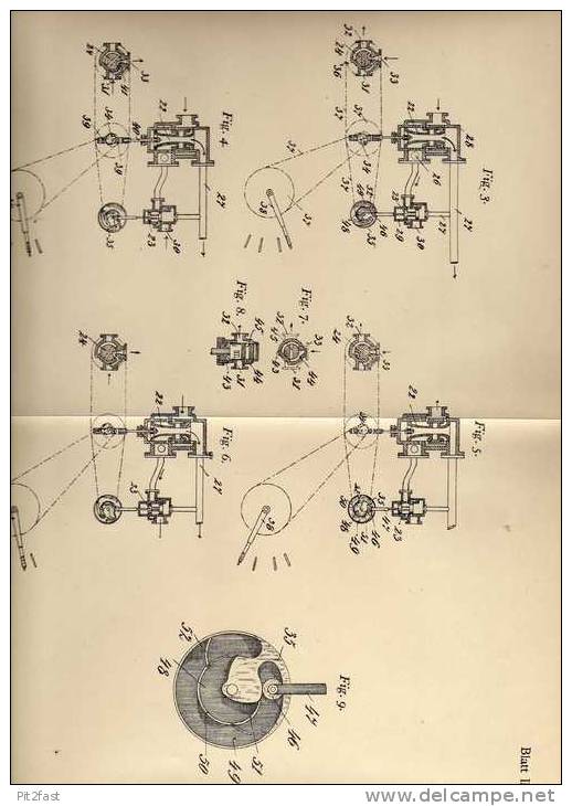 Original Patentschrift - Fa. Borsig In Tegel , 1902 , Dampfhydraulische Schmiedepresse , Steuerung , Presse !!! - Machines