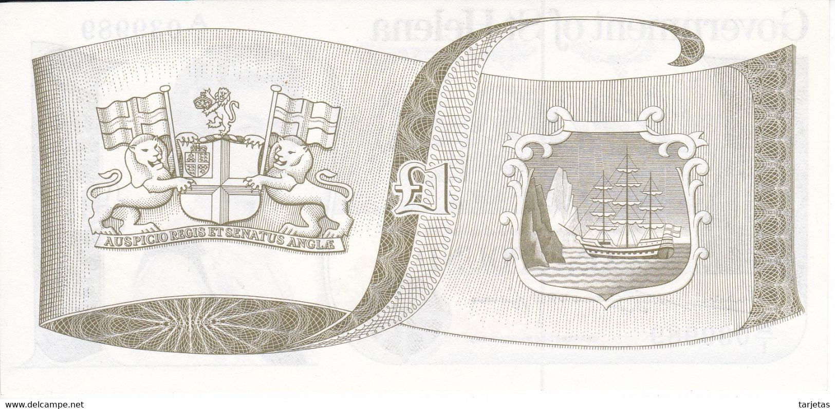 BILLETE DE LA ISLA SANTA HELENA DE 1 POUND DEL AÑO 1976  P-6a  NUEVO, SIN CIRCULAR  (BANKNOTE) - Isla Santa Helena