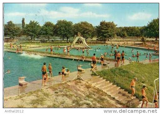 AK Schwimmbad Bad Windsheim Dr. Hans Schmotzer Bad Startblock Rutsche 19.8.1961 - Swimming