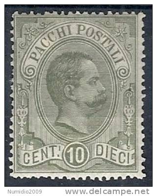 1884-86 REGNO PACCHI POSTALI 10 CENT MH * - RR10182 - Colis-postaux