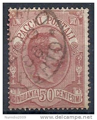 1884-86 REGNO USATO PACCHI POSTALI 50 CENT - RR10182 - Postal Parcels