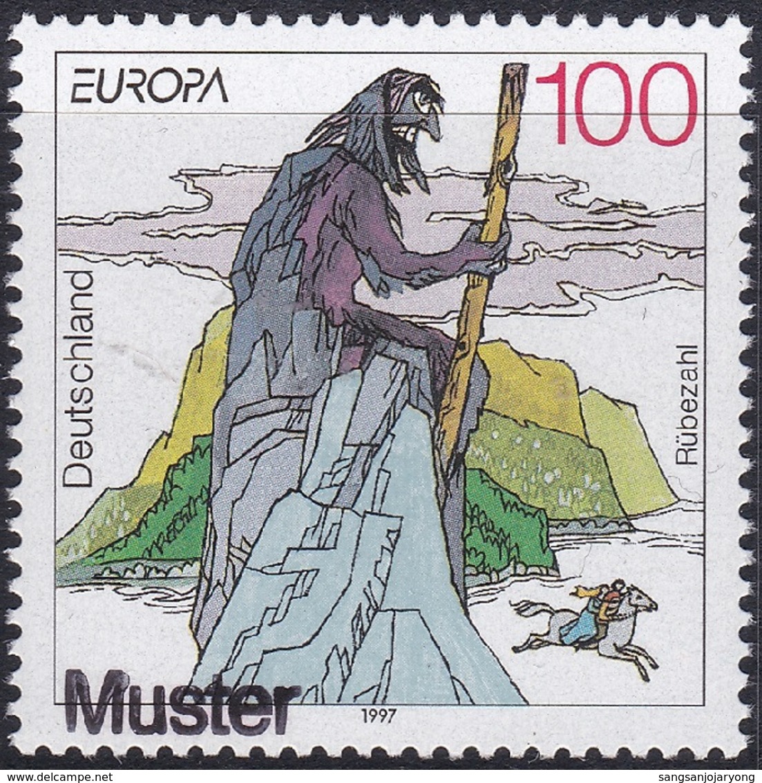 Specimen, Germany Sc1966 Europa, Story And Legend, Giant Mountains - 1997