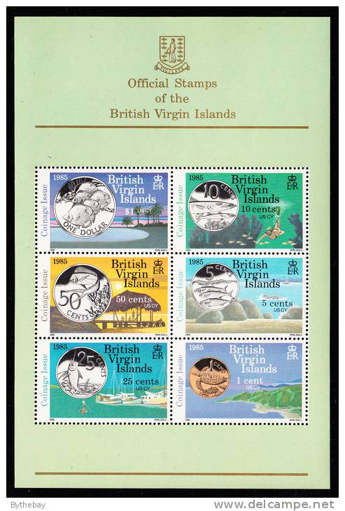 British Virgin Islands MNH Scott #489a Souvenir Sheet Of 6 Coinage Issue - Iles Vièrges Britanniques