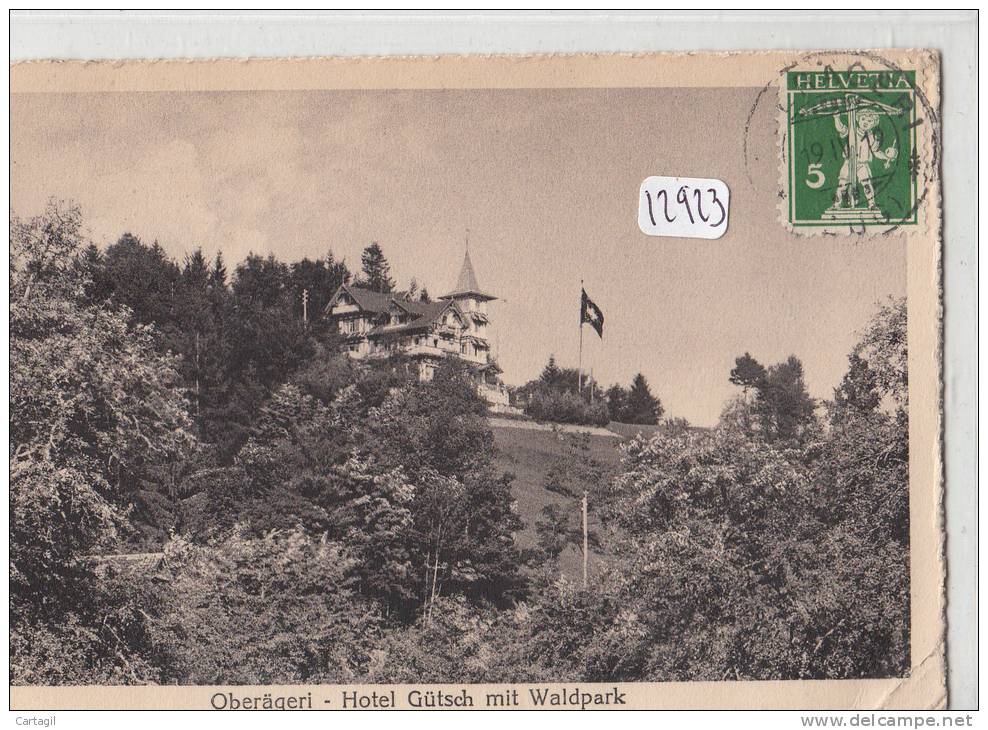 CPA-12923-Suisse - Oberägeri - Hôtel Gütsch Mit Waldpark (pli) - Oberägeri