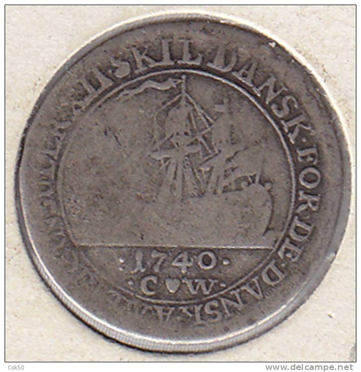 DANISH WEST INDIES - 12 Skilling 1740 Christian VI. Very Nice Coin. - Antillas