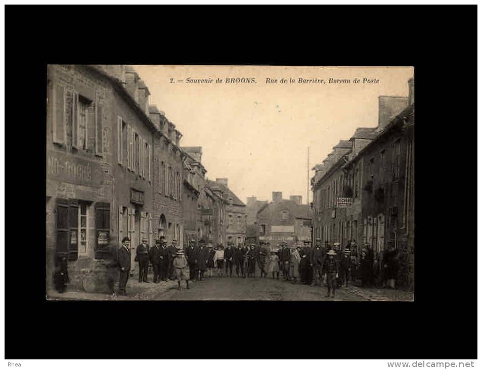 22 - BROONS - Souvenir De Broons - Rue De La Barrière, Bureau De Poste - 2 - Autres & Non Classés