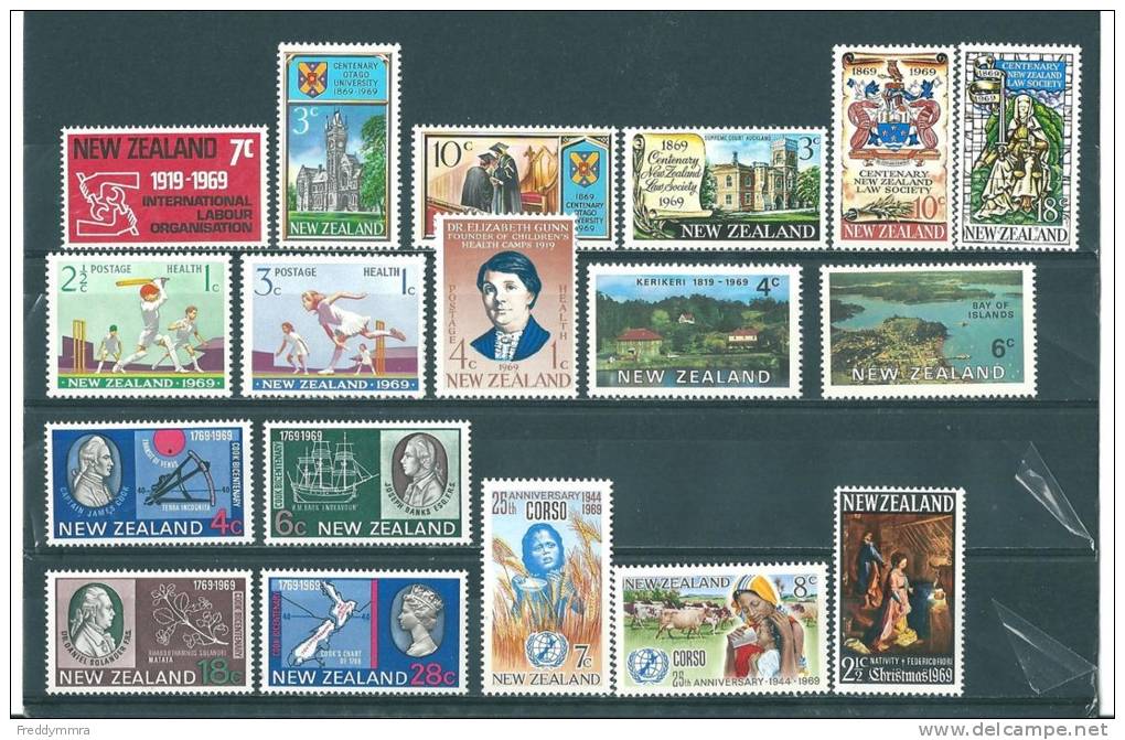 N. Zélande : Année 1969 ** (482/ 499) - Full Years