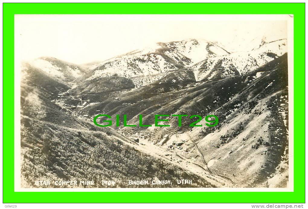 BINGHAM, UTAH - UTAH COPPER MINE IN 1904 - - Other & Unclassified