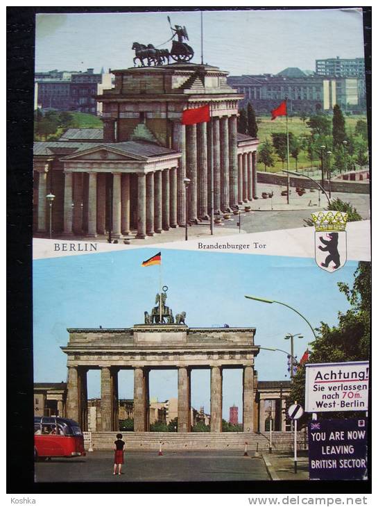 BERLIN - Hauptstadt Der DDR - Brandenburger Tor - Sie Verlassen Nach 70 M West Berlin - Jahren 1970  - Lot W 7 - Porte De Brandebourg