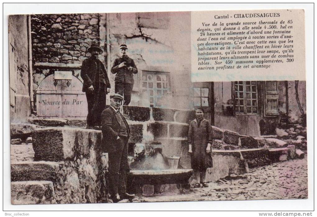 Chaudesaigues, Vue De La Grande Source, Animée, Tache Et Traces D´humidité - Autres & Non Classés