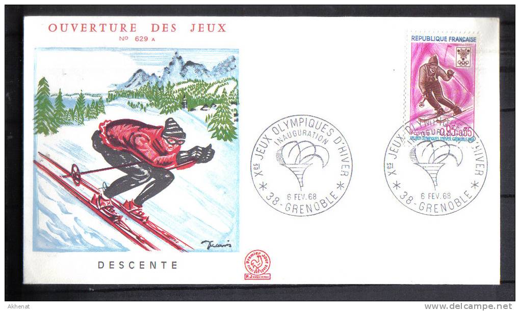 VER1624 - FRANCIA , Pattinaggio 6/2/68 . Sci Discesa - Invierno 1968: Grenoble