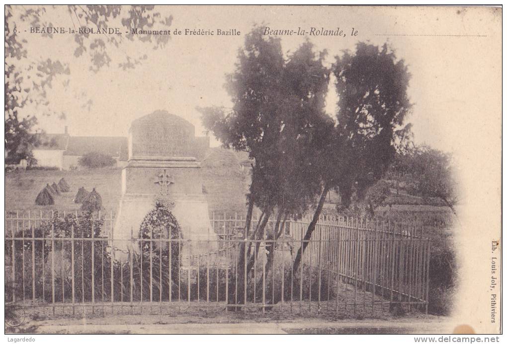 BEAUNE LA ROLANDE MONUMENT DE FREDERIC BAZILLE - Beaune-la-Rolande