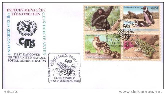 UN Wien - Mi-Nr 357/360 FDC (B846) - FDC