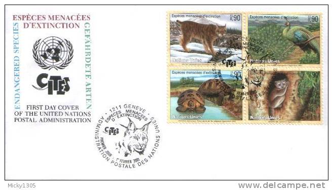 UN Genf - Mi-Nr 409/412 FDC (B848) - FDC