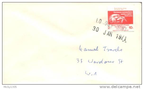 Großbritannien / United Kingdom - 1971 Streikpost / Strike Mail Authorised Service (B855) - Briefe U. Dokumente