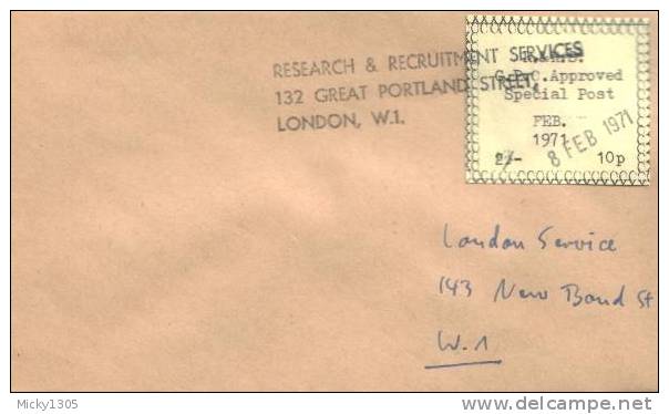 Großbritannien / United Kingdom - 1971 Streikpost / Strike Mail Authorised Service (B862) - Covers & Documents