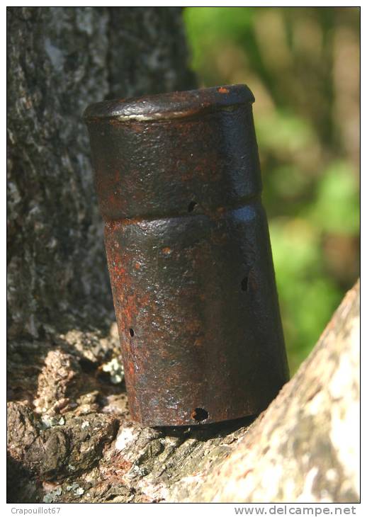 Superbe Grenade Citron Foug Complète Avec Capot  4-18 WW1 - Totalement Neutralisé - 1914-18