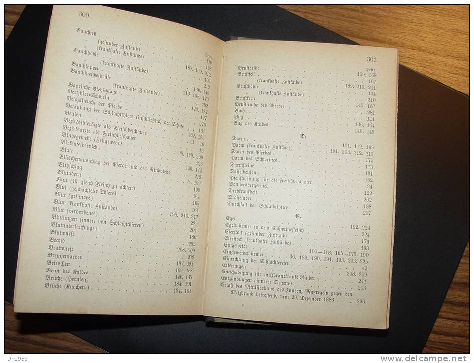 1890 AUSÜBUNG FLEISCH BESCHAU VETERINAIRE ABATTOIR BOUCHERIE BOUCHER BADEN KARLSRUHE