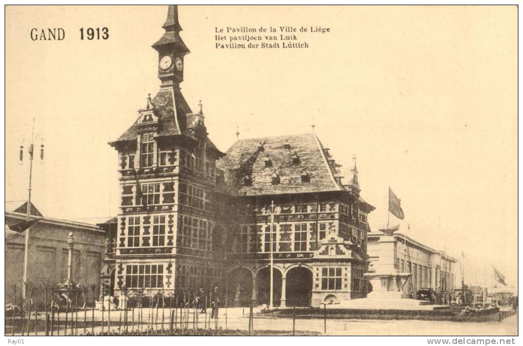 BELGIQUE - FLANDRE ORIENTALE - GAND - GENT - Expo. Internationale Et Universelle 1913. Le Pavillons De La Ville De Liége - Expositions