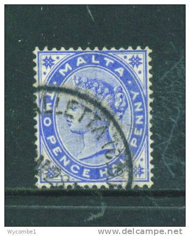 MALTA  -  1860  Queen Victoria  21/2d  Used As Scan - Malte (...-1964)