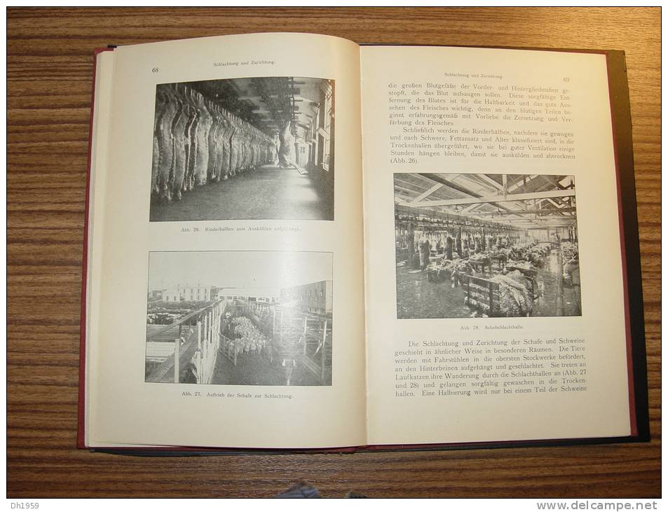 VIANDE FLEISCH 1926 KONSERVIERUNG GEFRIERVERFAHREN CONSERVATION CONGELATION VETERINAIRE ABATTOIR BOUCHERIE BOUCHER - Essen & Trinken