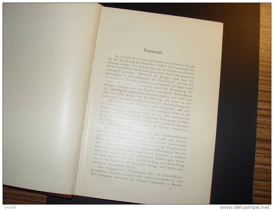 VIANDE FLEISCH 1926 KONSERVIERUNG GEFRIERVERFAHREN CONSERVATION CONGELATION VETERINAIRE ABATTOIR BOUCHERIE BOUCHER - Essen & Trinken