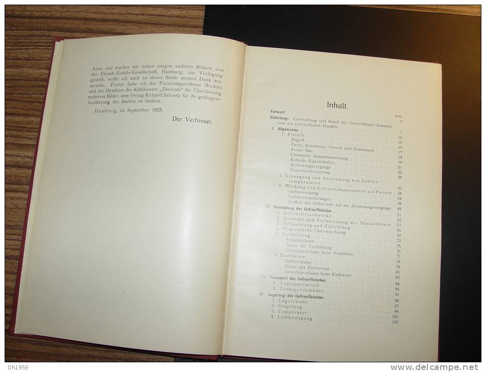 VIANDE FLEISCH 1926 KONSERVIERUNG GEFRIERVERFAHREN CONSERVATION CONGELATION VETERINAIRE ABATTOIR BOUCHERIE BOUCHER - Essen & Trinken