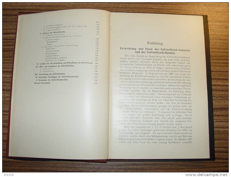 VIANDE FLEISCH 1926 KONSERVIERUNG GEFRIERVERFAHREN CONSERVATION CONGELATION VETERINAIRE ABATTOIR BOUCHERIE BOUCHER