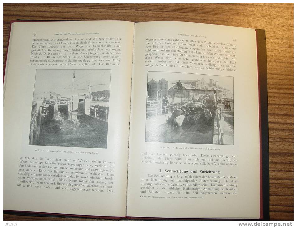 VIANDE FLEISCH 1926 KONSERVIERUNG GEFRIERVERFAHREN CONSERVATION CONGELATION VETERINAIRE ABATTOIR BOUCHERIE BOUCHER