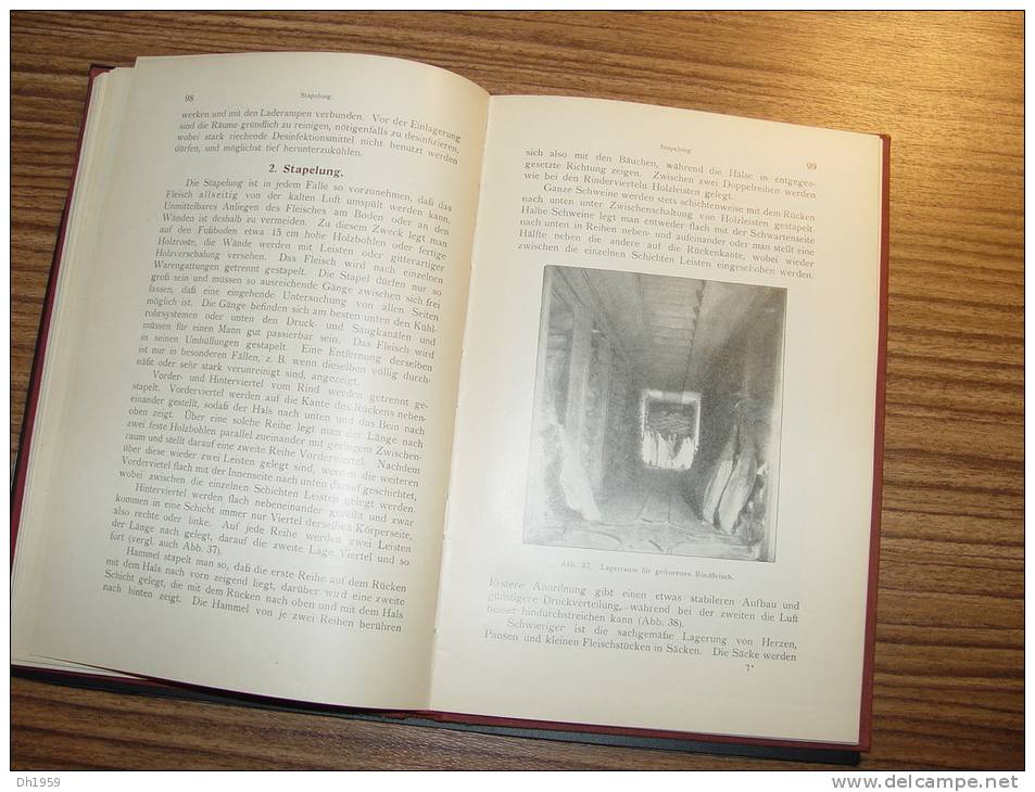 VIANDE FLEISCH 1926 KONSERVIERUNG GEFRIERVERFAHREN CONSERVATION CONGELATION VETERINAIRE ABATTOIR BOUCHERIE BOUCHER