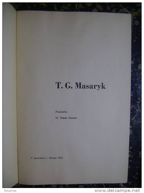 Slovakia-Czech Republic-T.G.Masaryk-autographs Writer-1934      (k-1) - Langues Slaves