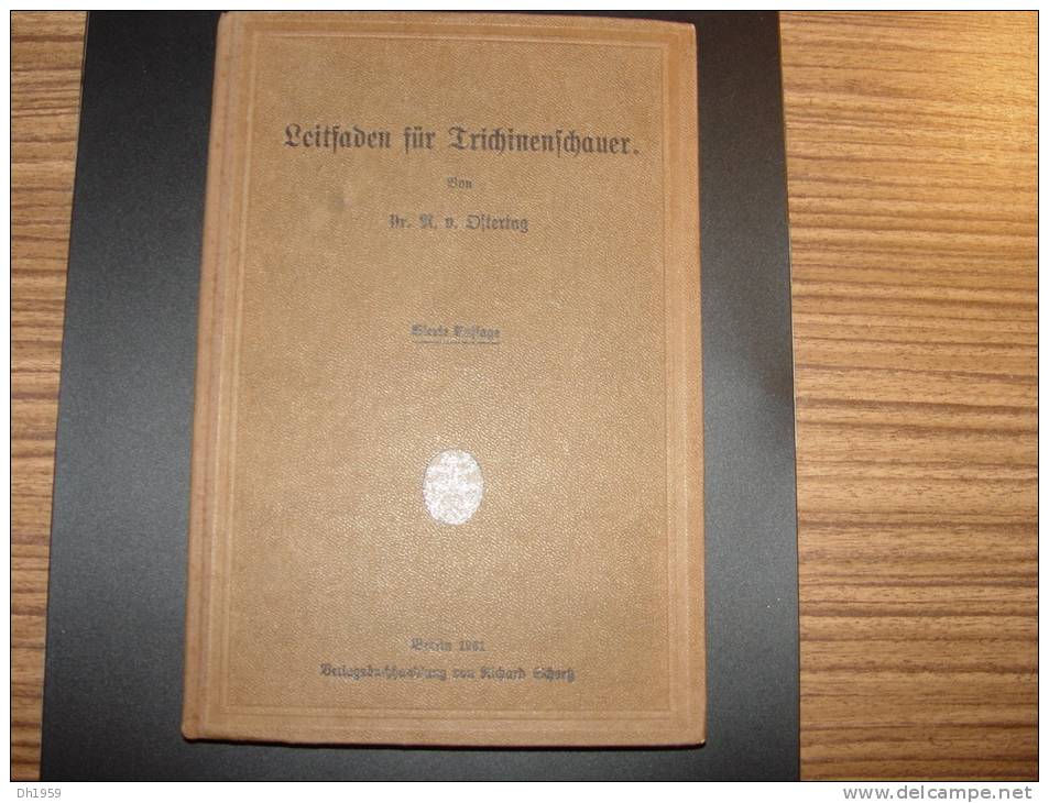 BERLIN 1931 LEITFADEN FÜR TRICHINENSCHAUER  VETERINAIRE ABATTOIR BOUCHERIE MICROSCOPE - Medizin & Gesundheit