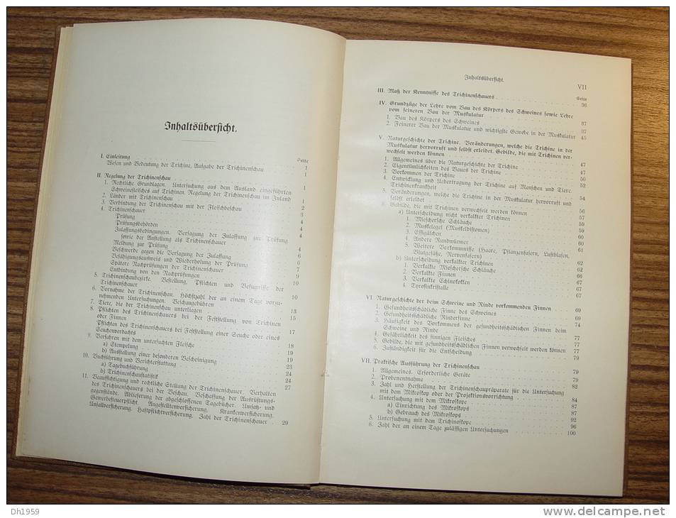 BERLIN 1931 LEITFADEN FÜR TRICHINENSCHAUER  VETERINAIRE ABATTOIR BOUCHERIE MICROSCOPE
