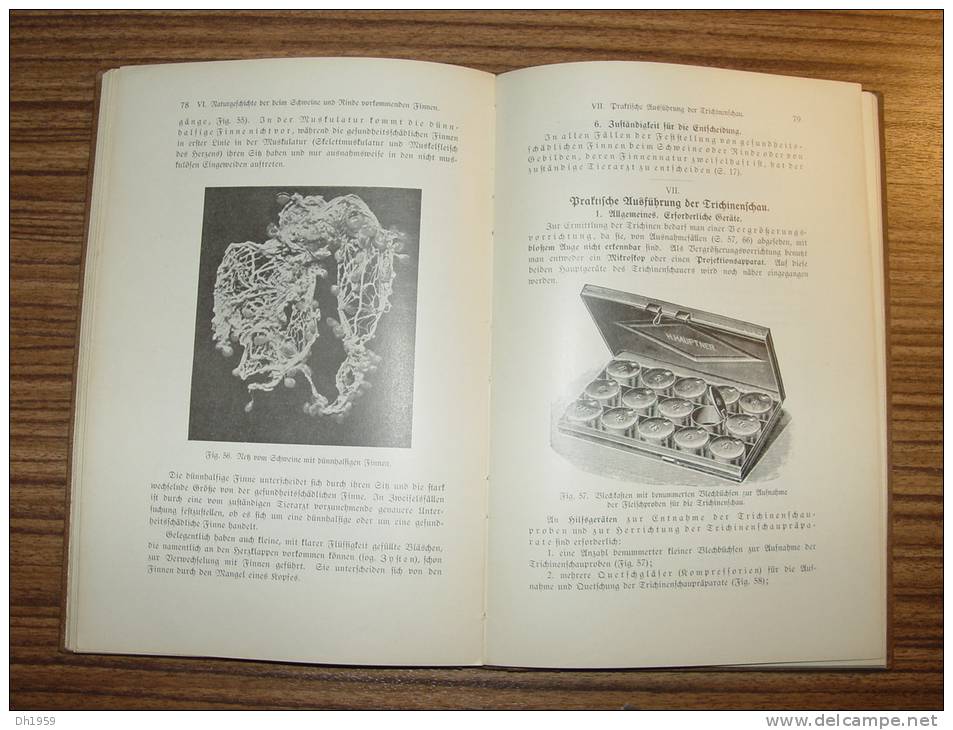 BERLIN 1931 LEITFADEN FÜR TRICHINENSCHAUER  VETERINAIRE ABATTOIR BOUCHERIE MICROSCOPE