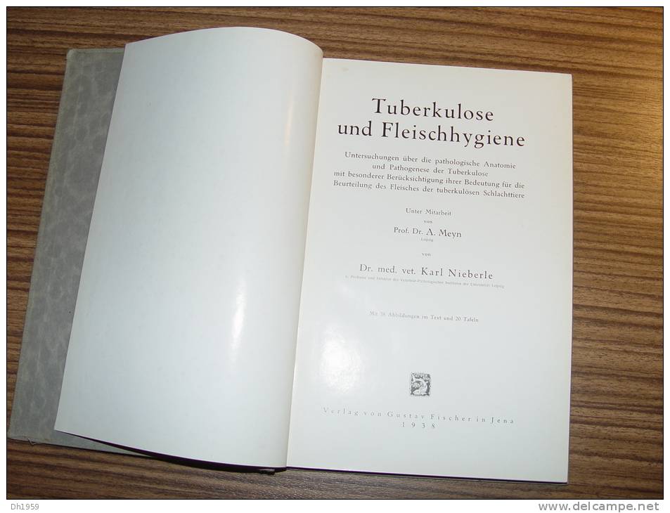 JENA 1938 TUBERKULOSE FLEISCH HYGIENE TIERHEILKUNDE TUBERCULOSE MALADIE VETERINAIRE ABATTOIR BOUCHERIE MICROSCOPE - Medizin & Gesundheit