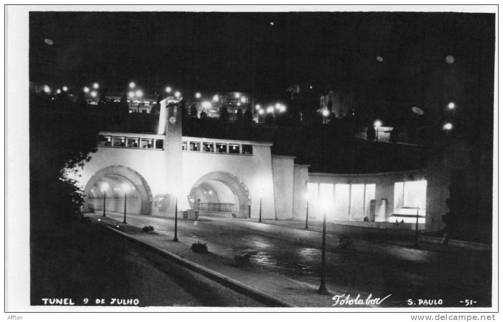 Sao Paulo Old Real Photo Tunel 9 De Julh - São Paulo